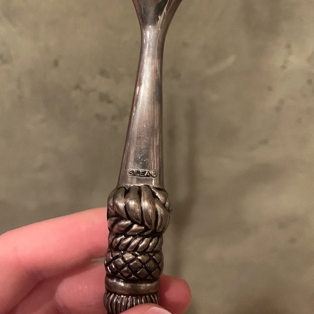 Vintage Silea Silver Carving Knife and Meat Fork Set